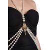 imageBABEYOND 1920s Pearl Body Chain for Evening Party Gatsby Imitation Pearl Chain for Flapper CostumeBody Chain2gold