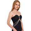 imageBABEYOND 1920s Pearl Body Chain for Evening Party Gatsby Imitation Pearl Chain for Flapper CostumeBody Chain2gold