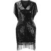 imageBABEYOND 1920s Plus Size Flapper Dress Long Fringed Gatsby Dress Plus Sequins Beaded Vintage DressBlack