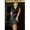 imageBABEYOND 1920s Plus Size Flapper Dress Long Fringed Gatsby Dress Plus Sequins Beaded Vintage DressDark Green