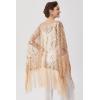 imageBABEYOND 1920s Sequin Beaded Shawl Wraps Fringed Evening Cape Scarf for WeddingChampagne