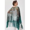 imageBABEYOND 1920s Sequin Beaded Shawl Wraps Fringed Evening Cape Scarf for WeddingGreen