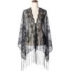 imageBABEYOND 1920s Sequined Shawl Wraps for Women Fringed Evening Cape Wedding Bridal Shawl Scarf for Evening Dresses PartyBlack