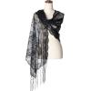 imageBABEYOND 1920s Sequined Shawl Wraps for Women Fringed Evening Cape Wedding Bridal Shawl Scarf for Evening Dresses PartyBlack