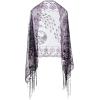 imageBABEYOND 1920s Sequined Shawl Wraps for Women Fringed Evening Cape Wedding Bridal Shawl Scarf for Evening Dresses PartyBlack Purple