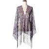 imageBABEYOND 1920s Sequined Shawl Wraps for Women Fringed Evening Cape Wedding Bridal Shawl Scarf for Evening Dresses PartyBlack Purple