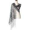 imageBABEYOND 1920s Sequined Shawl Wraps for Women Fringed Evening Cape Wedding Bridal Shawl Scarf for Evening Dresses PartyBlack Silver
