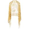 imageBABEYOND 1920s Sequined Shawl Wraps for Women Fringed Evening Cape Wedding Bridal Shawl Scarf for Evening Dresses PartyGold