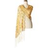 imageBABEYOND 1920s Sequined Shawl Wraps for Women Fringed Evening Cape Wedding Bridal Shawl Scarf for Evening Dresses PartyGold