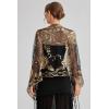 imageBABEYOND 1920s Sequined Shawl Wraps for Women Fringed Evening Cape Wedding Bridal Shawl Scarf for Evening Dresses PartyNblack Gold