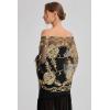 imageBABEYOND 1920s Sequined Shawl Wraps for Women Fringed Evening Cape Wedding Bridal Shawl Scarf for Evening Dresses PartyNblack Gold