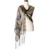 imageBABEYOND 1920s Sequined Shawl Wraps for Women Fringed Evening Cape Wedding Bridal Shawl Scarf for Evening Dresses PartyZblack Gold