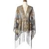 imageBABEYOND 1920s Sequined Shawl Wraps for Women Fringed Evening Cape Wedding Bridal Shawl Scarf for Evening Dresses PartyZblack Gold