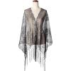 imageBABEYOND 1920s Sequined Shawl Wraps for Women Fringed Evening Cape Wedding Bridal Shawl Scarf for Evening Dresses PartyZblack Silver
