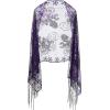 imageBABEYOND 1920s Sequined Shawl Wraps for Women Fringed Evening Cape Wedding Bridal Shawl Scarf for Evening Dresses PartyZdark Purple