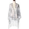 imageBABEYOND 1920s Sequined Shawl Wraps for Women Fringed Evening Cape Wedding Bridal Shawl Scarf for Evening Dresses PartyZgray
