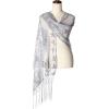 imageBABEYOND 1920s Sequined Shawl Wraps for Women Fringed Evening Cape Wedding Bridal Shawl Scarf for Evening Dresses PartyZgray