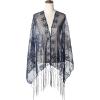 imageBABEYOND 1920s Sequined Shawl Wraps for Women Fringed Evening Cape Wedding Bridal Shawl Scarf for Evening Dresses PartyZnavy Blue
