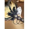imageBABEYOND 1920s Sequined Showgirl Headpiece Feather Headband Flapper Gatsby Hair AccessoriesBlack Gold
