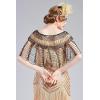 imageBABEYOND 1920s Shawl Wraps Gatsby Beaded Evening Cape Bridal Shawl Bolero Flapper Cover UpBlack Gold