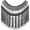 imageBABEYOND 1920s Shawl Wraps Gatsby Beaded Evening Cape Bridal Shawl Bolero Flapper Cover UpBlack Silver