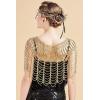 imageBABEYOND 1920s Shawl Wraps Gatsby Beaded Evening Cape Bridal Shawl Bolero Flapper Cover UpGold