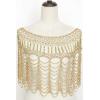 imageBABEYOND 1920s Shawl Wraps Gatsby Beaded Evening Cape Bridal Shawl Bolero Flapper Cover UpGold