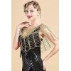 imageBABEYOND 1920s Shawl Wraps Gatsby Beaded Evening Cape Bridal Shawl Bolero Flapper Cover UpGold
