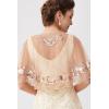 imageBABEYOND 1920s Shawl Wraps Sequin Beaded Evening Cape Bridal Shawl Bolero Flapper Cover UpApricot