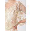 imageBABEYOND 1920s Shawl Wraps Sequin Beaded Evening Cape Bridal Shawl Bolero Flapper Cover UpBeige
