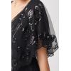 imageBABEYOND 1920s Shawl Wraps Sequin Beaded Evening Cape Bridal Shawl Bolero Flapper Cover UpBlack