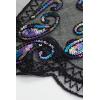 imageBABEYOND 1920s Shawl Wraps Sequin Beaded Evening Cape Bridal Shawl Bolero Flapper Cover UpBlack Colorful
