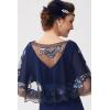 imageBABEYOND 1920s Shawl Wraps Sequin Beaded Evening Cape Bridal Shawl Bolero Flapper Cover UpBlue