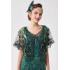 imageBABEYOND 1920s Shawl Wraps Sequin Beaded Evening Cape Bridal Shawl Bolero Flapper Cover UpGreen