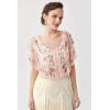imageBABEYOND 1920s Shawl Wraps Sequin Beaded Evening Cape Bridal Shawl Bolero Flapper Cover UpPink