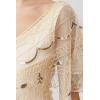 imageBABEYOND 1920s Shawl Wraps Sequin Beaded Evening Cape Bridal Shawl Bolero Flapper Women Cover UpXbeige