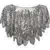 imageBABEYOND 1920s Shawl Wraps Sequin Beaded Evening Cape Bridal ShawlBlack Silver