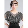 imageBABEYOND 1920s Shawl Wraps Sequin Beaded Evening Cape Bridal ShawlBlack Silver