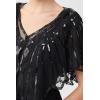 imageBABEYOND 1920s Shawl Wraps Sequin Beaded Evening Cape Bridal ShawlBlack3