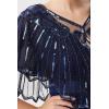 imageBABEYOND 1920s Shawl Wraps Sequin Beaded Evening Cape Bridal ShawlDark Blue3