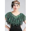 imageBABEYOND 1920s Shawl Wraps Sequin Beaded Evening Cape Bridal ShawlDark Green