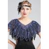 imageBABEYOND 1920s Shawl Wraps Sequin Beaded Evening Cape Bridal ShawlNavy Blue