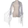imageBABEYOND 1920s Shawl Wraps Sequin Fringed Evening Cape Wedding Bridal Shawl Scarf for Evening Dresses PartyGray1