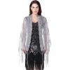 imageBABEYOND 1920s Shawl Wraps Sequin Fringed Evening Cape Wedding Bridal Shawl Scarf for Evening Dresses PartyGray1