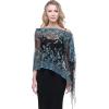 imageBABEYOND 1920s Shawl Wraps Sequin Fringed Evening Cape Wedding Bridal Shawl ScarfStyle1