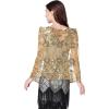 imageBABEYOND 1920s Shawl Wraps Sequin Fringed Evening Cape Wedding Bridal Shawl ScarfStyle5 Gold
