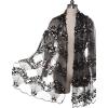 imageBABEYOND 1920s Shawl Wraps Sequin Fringed Evening Cape Wedding Bridal Shawl ScarfStyle7 Black With Gold Sequins