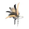 imageBABEYOND 1920s Women Feather Crystal Headband 20s Flapper Gatsby HeadpieceBlack Gold
