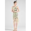 imageBABEYOND 20s Vintage Peacock Sequin Fringed Party Flapper DressBeige