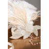 imageBABEYOND Art Deco 1920s Flapper Headpiece Roaring 20s Great Gatsby Feather Headband 1920s Flapper Gatsby AccessoriesOffwhite